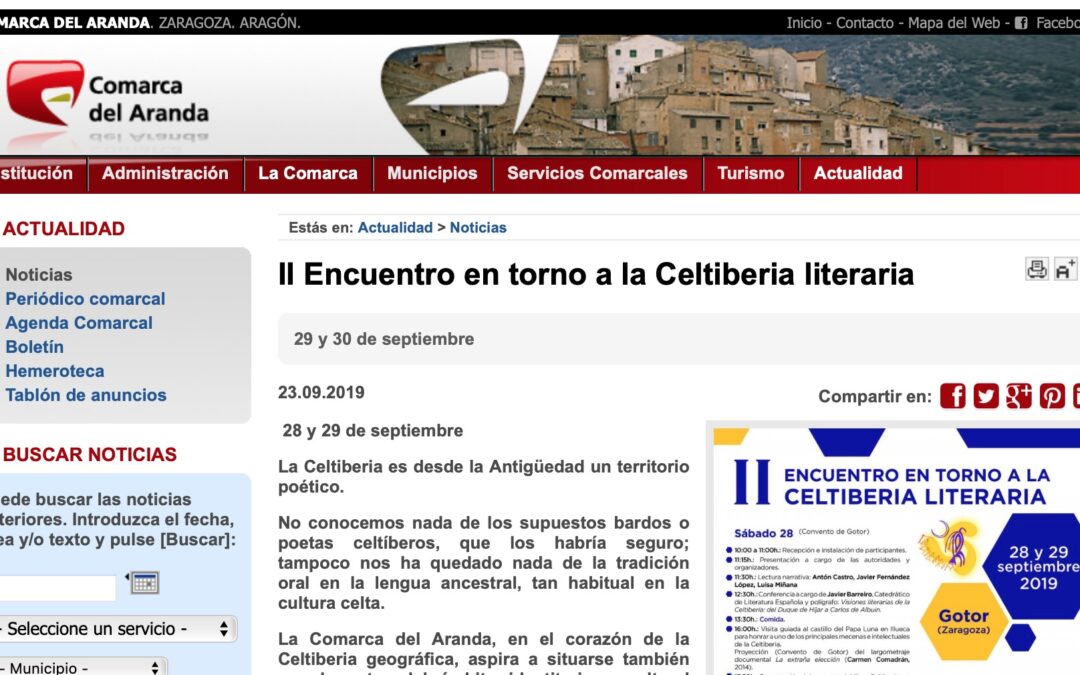 II Encuentro en torno a la Celtiberia literaria