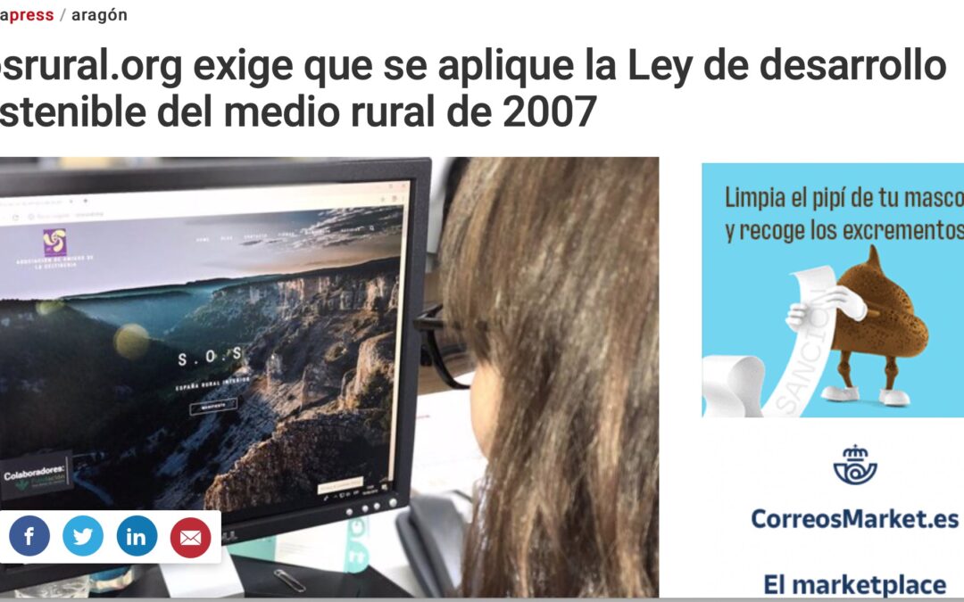 Sosrural.org exige que se aplique la Ley de desarrollo sostenible del medio rural de 2007