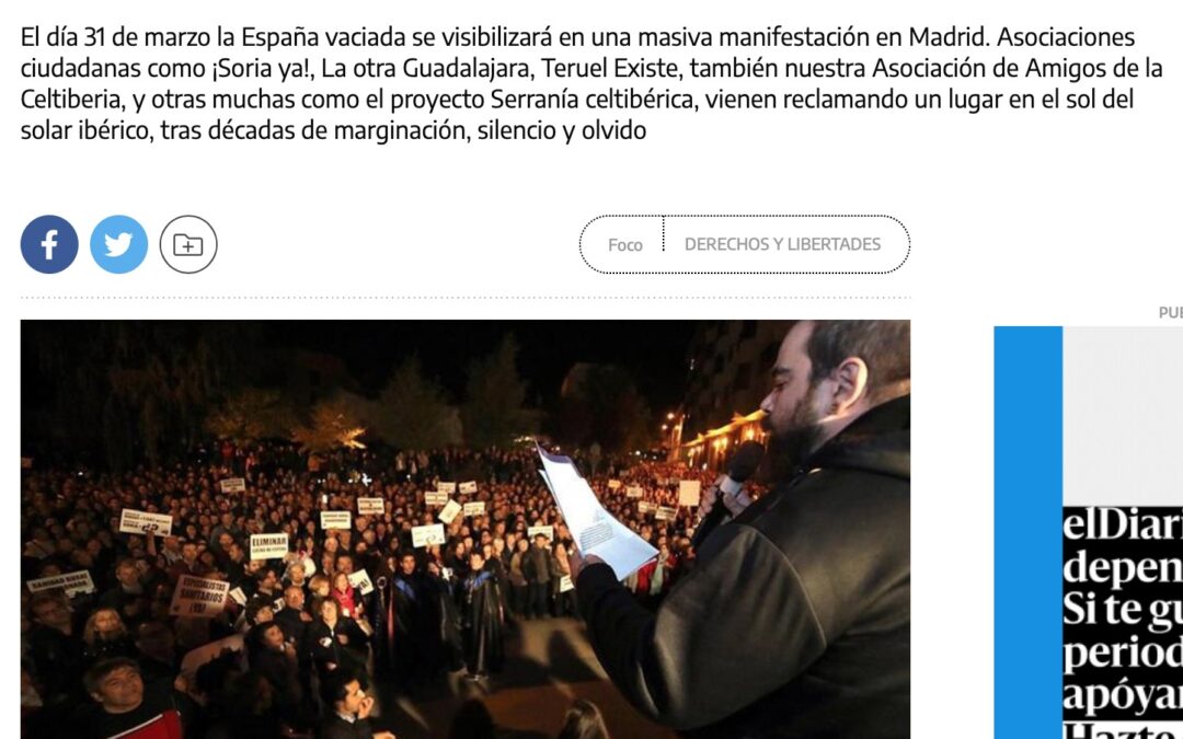 “España vaciada: urgente cuestión de Estado” El Diario.es.