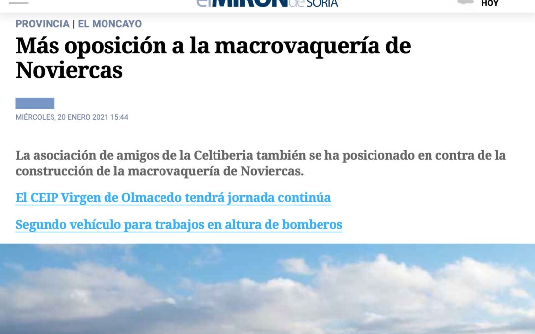 Más oposición a la macrovaquería de Noviercas