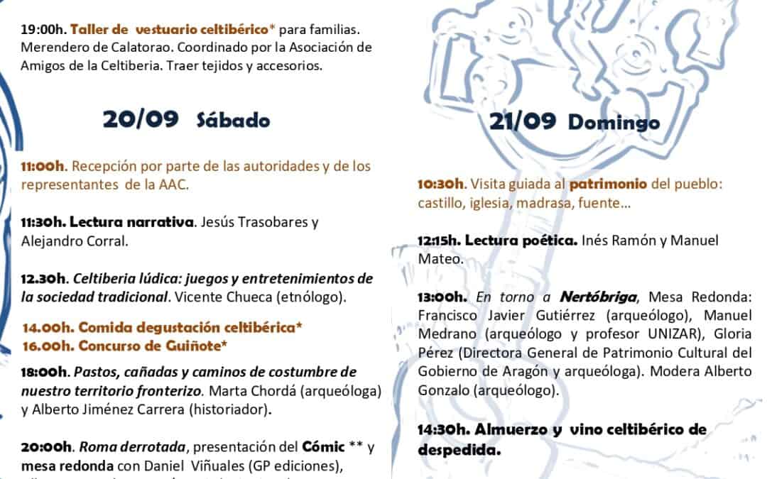 CALATORAO, SEDE DE LA CREACIÓN CELTIBÉRICA. VII Encuentro de la Celtiberia Literaria y Creativa