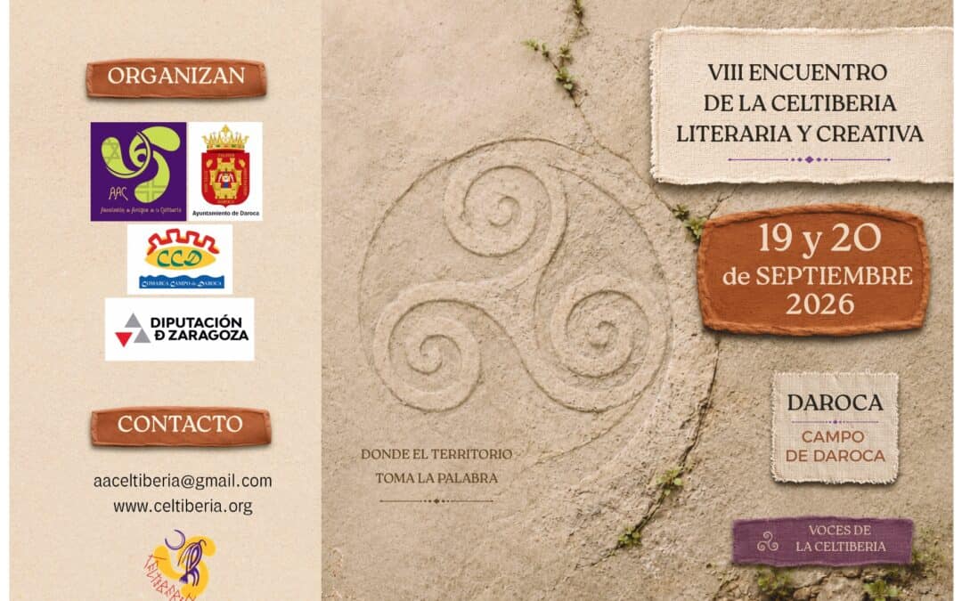 El Encuentro de la Celtiberia Literaria y Creativa llega a Daroca en su octava edición (19-20 sept 2026)
